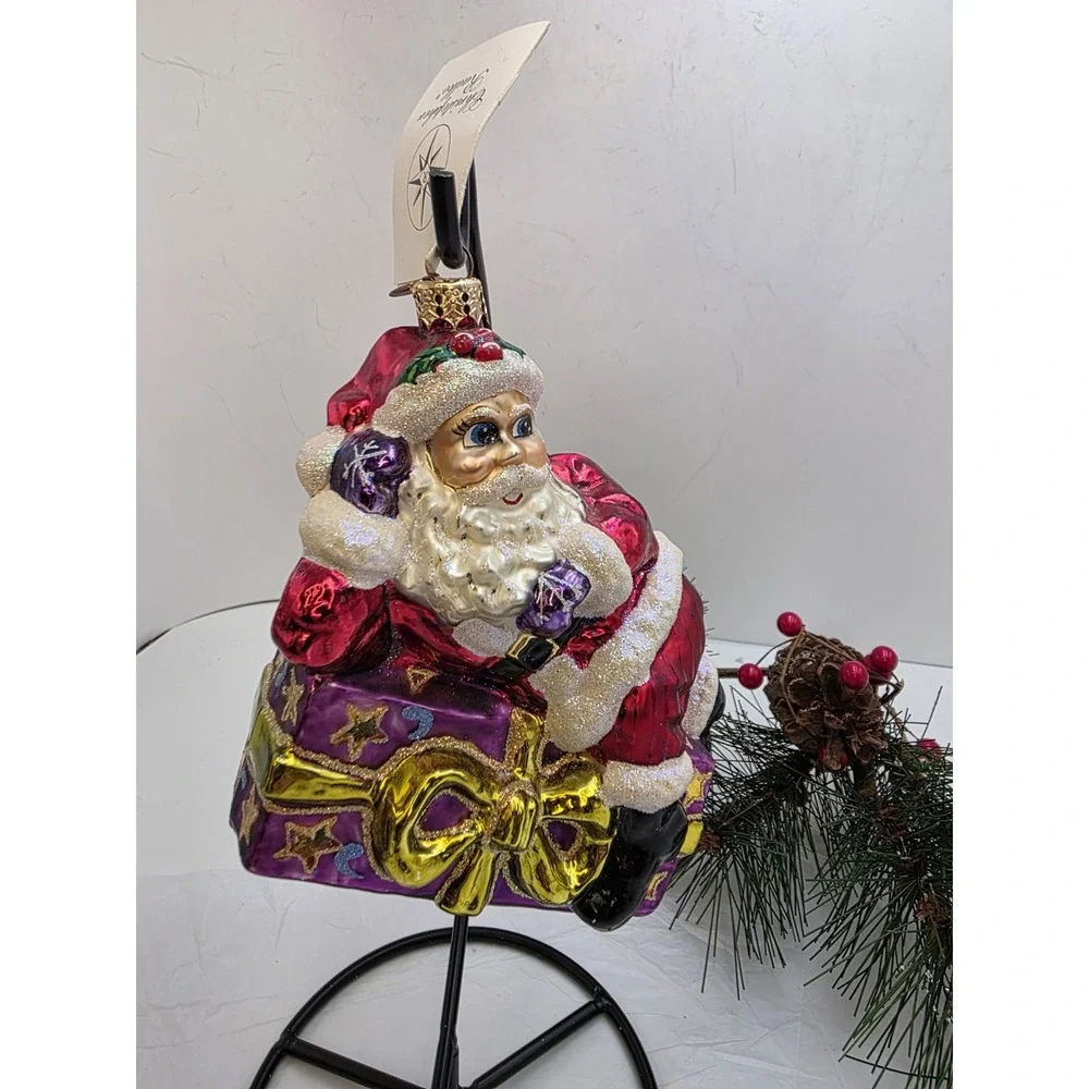 Christopher Radko Presently Resting Santa Ornament 2001 Poland 01-0437-0 4.5